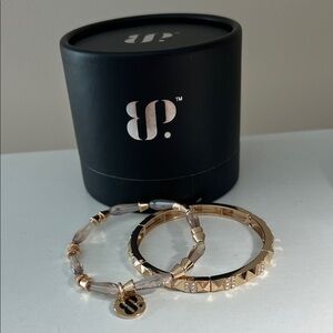 2 Stretchy Gold BP bracelets from the 2025 Halloween Stacks - Bomb Party